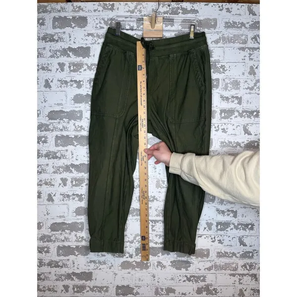 Athleta | women olive green joggers cotton blend - Image 5