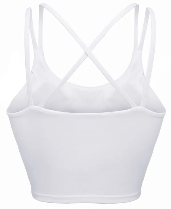 Walmart Padded Seamless Criss Cross Bralette Workout Yoga Bra Cami Crop Top for Women - Image 3