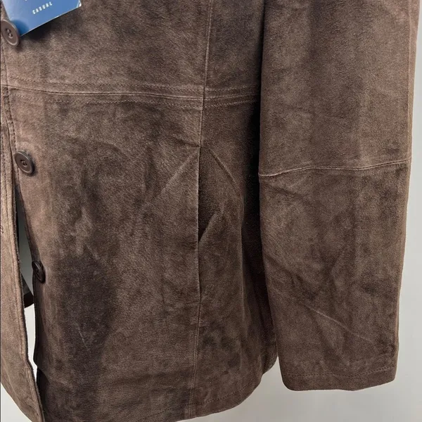 Women's Brown Leather Jacket Size XL - Image 4