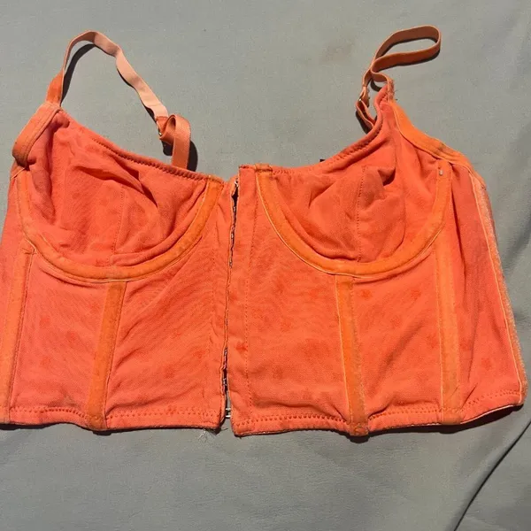 Urban Outfitters Out from‎ Under orange corset crop top small - Image 3