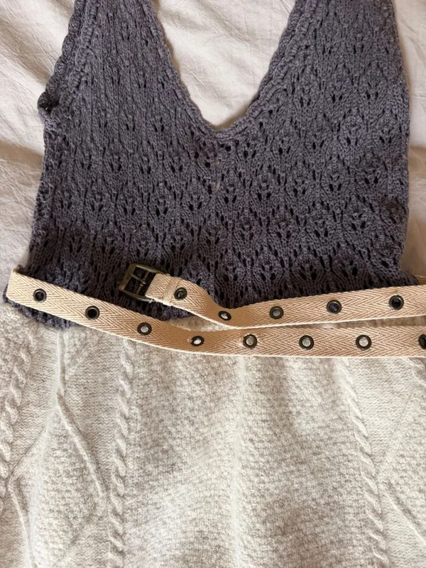 Free People Knit and Wool Mini Dress - Image 2
