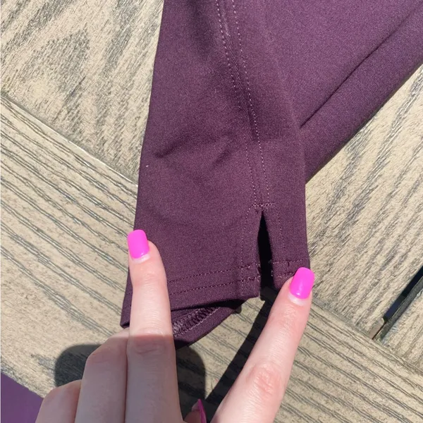 Spanx micro rib knit control top skimmer leggings purple 2X - Image 4