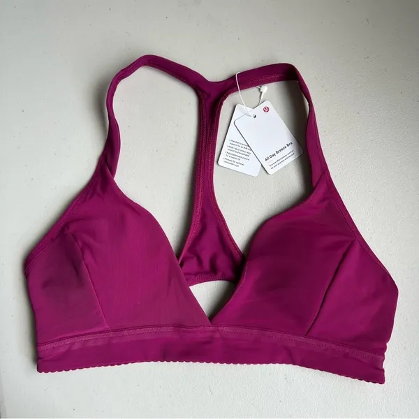 LULULEMON All Day Breeze Bra Magenta Purple, Size 6, NWT - Image 2