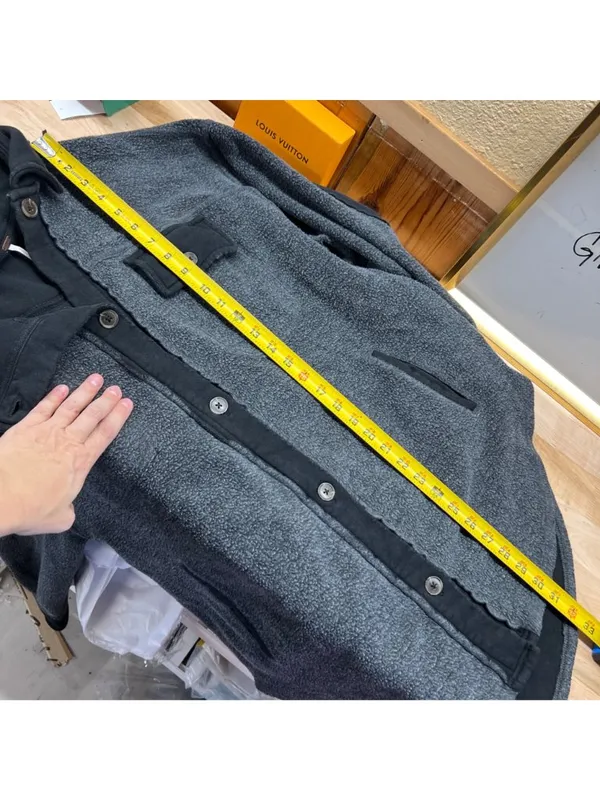 Free People Ruby Oversized Gray Button-Up Shacket Jacket Size Medium Boho Grunge - Image 9