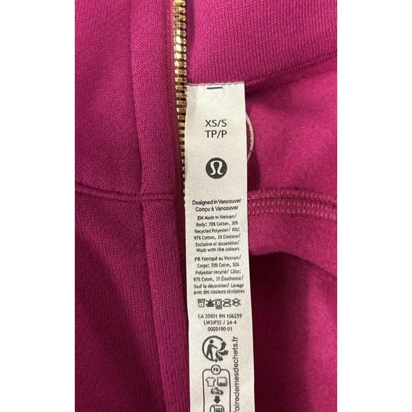 Lululemon Scuba Oversized Funnel Neck Half Zip XS/S Ripened Raspberry Gold NWT - Image 8