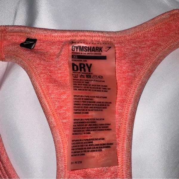 Gymshark Sports Bra | Size XS heathered orange - Image 3