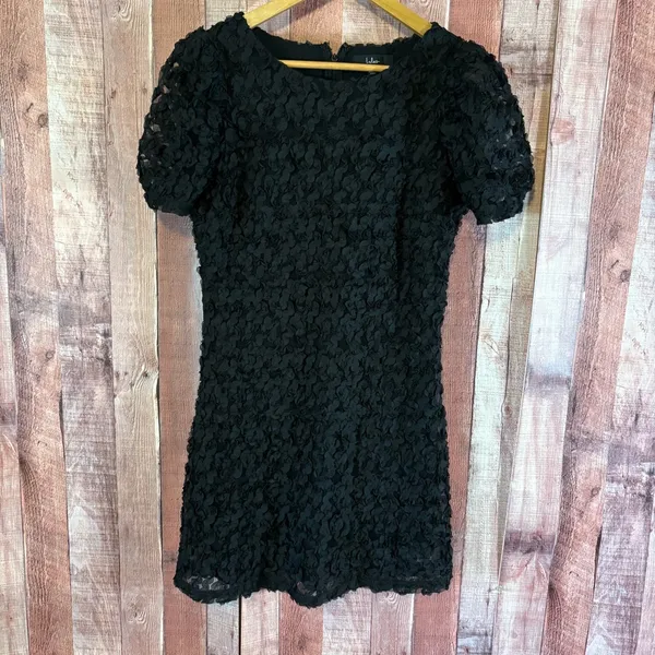 Lulus Black Always For You Black Puff Sleeve‎ Mini Dress Size Small - Image 2