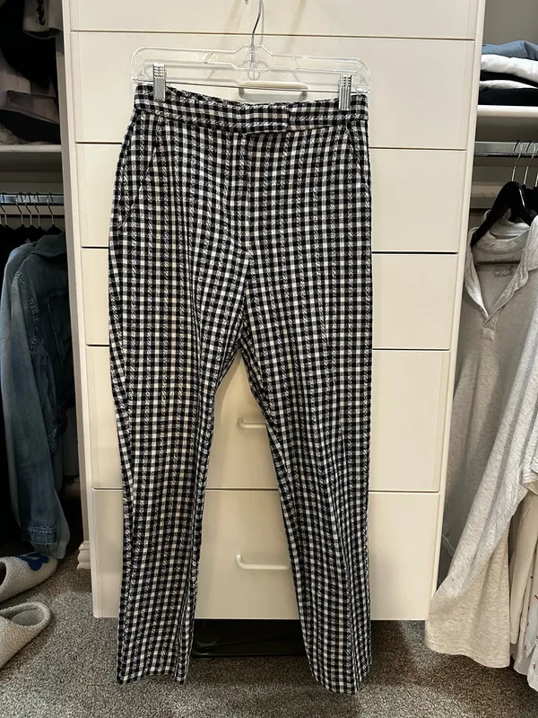 Zara black and white gingham suit pants - Image 5