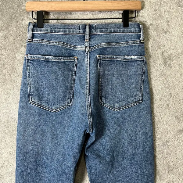 AGOLDE‎ Nico High Rise Slim Shorline Distressed Crop Jeans 26 Classic Minimalist - Image 5