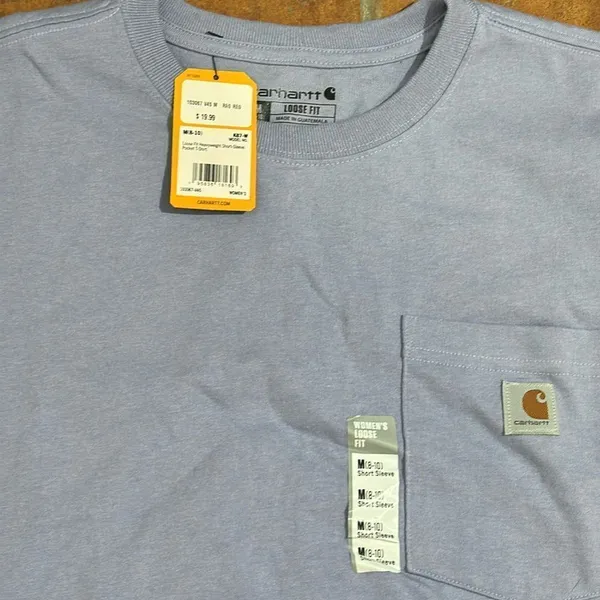 NWT Carhartt Loose Fit Heavyweight Blue Short Sleeve‎ Tee Casual Cotton size M - Image 2