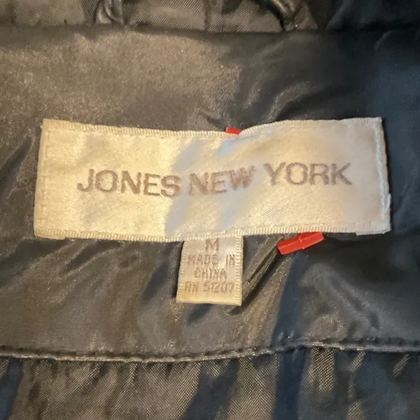 Jones New York Black Hooded Puffer Jacket - Image 6