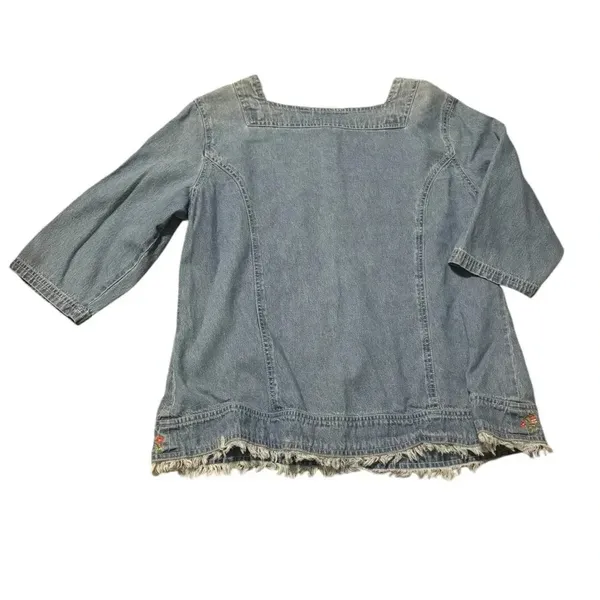 👖 Vintage Studio‎ West Women’s Denim Shirt Jacket L 👖 - Image 4