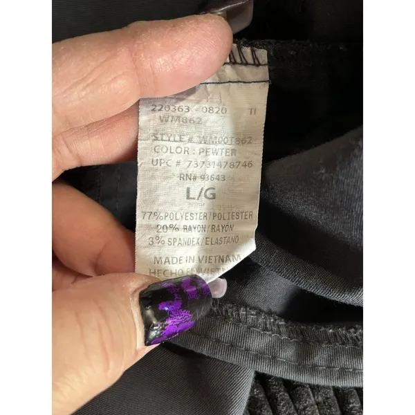 Scrubstar Ultimate Gray Scrub Top V-neck‎ Pockets Medical Size Large - Image 5