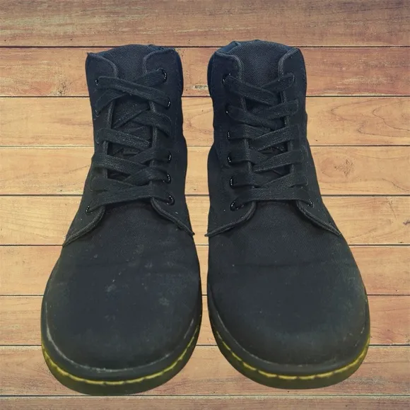 Dr Martens Maelly Women’s Black Canvas Ankle Boots Booties Lace Up Size US 10 - Image 2