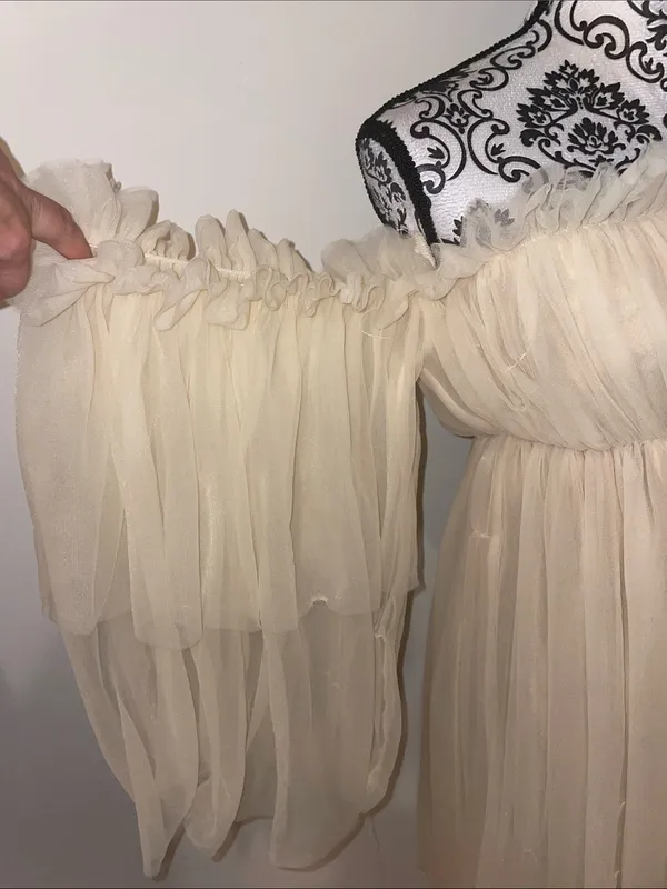 SHEIN Off-Shoulder Ruffle Chiffon Mini Dress Size Small - Image 4