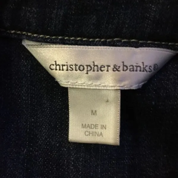 Christopher Banks Cropped Denim Vest Womens M Used - Image 10