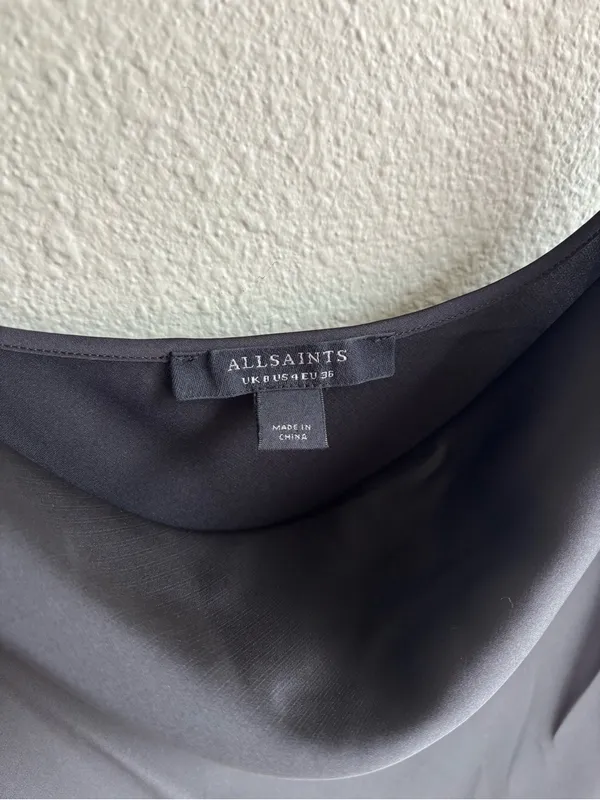 Sleek Black Slip Midi Dress - Image 4