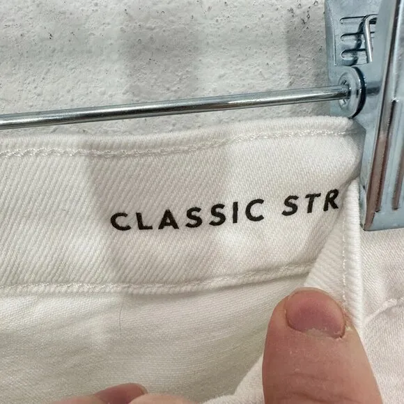 J. Crew Women's Size 26 Classic Straight White Denim Jeans Classic Coastal - Image 3