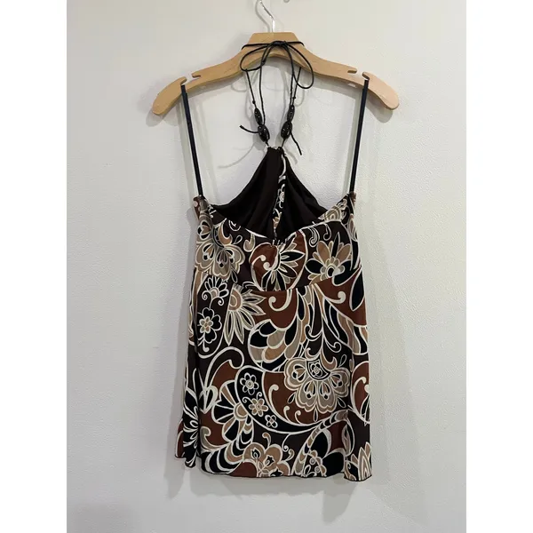 IZ Byer California Y2K Halter Top Beaded Boho Festival Size Medium‎ - Image 3