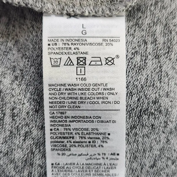 Old Navy Gray Knee-Length Swing Dress Size Large Gray Long Sleeve Knit Dress - Image 7