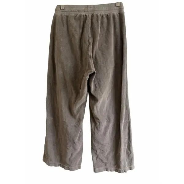 ✨Pact Women's Cotton Velour Wide Leg Crop Green Sz Medium Pants✨ - Image 4