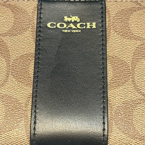 Coach Corner Zip Wristlet In Signature Canvas With Stripe - Image 3