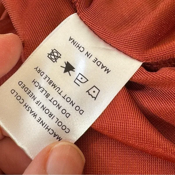 Baltic Born Orange Velvet Wrap Maxi Dress Womens L Fall Boho Hippie Classic - Image 4