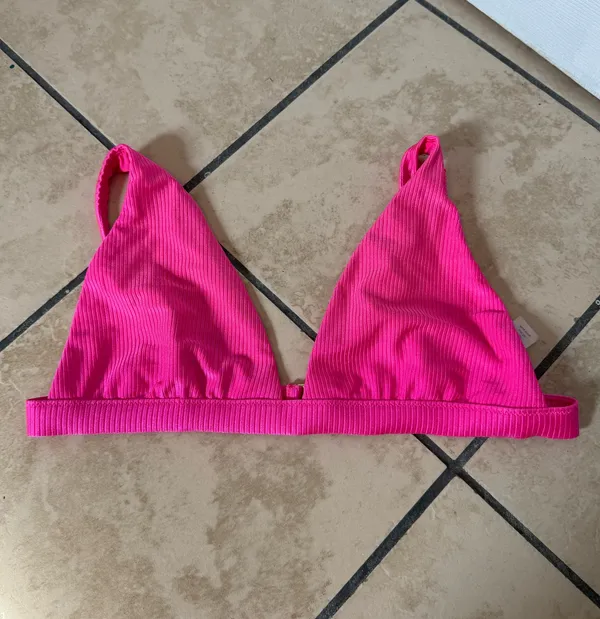 Aerie Bikini Set Pink Ribbed - Image 2