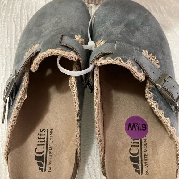 Cliffs by WHITE MOUNTAIN Charcoal Suede Clogs - Image 2