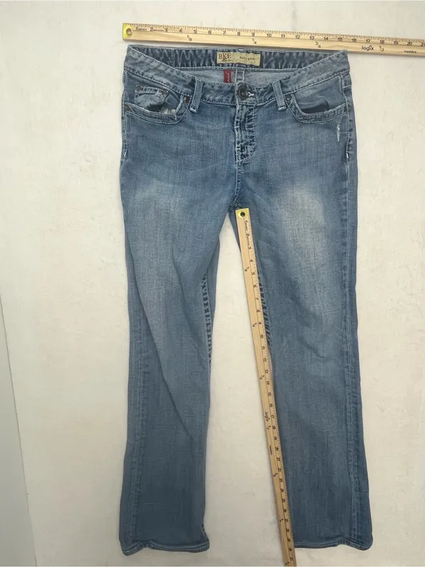 BKE Kate Boot Womens Medium Wash Stretch Bootcut Distressed Denim Jeans 30x33.5 - Image 15