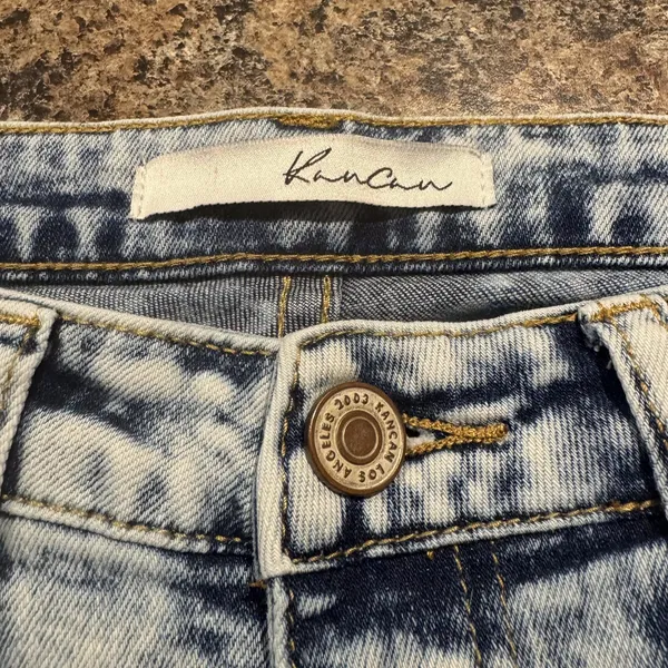 Kancan Jeans Skinny High Rise Distressed Grunge 90s Casual Streetwear Blue 7/27 - Image 2