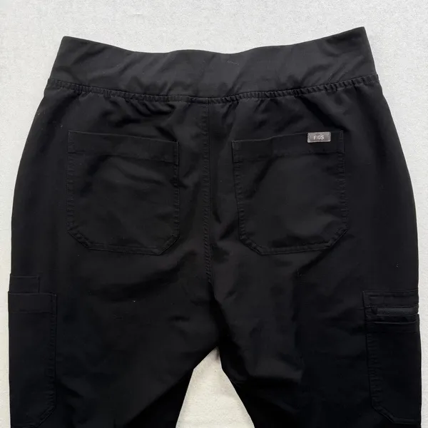 FIGS Yola Skinny Scrub Pants Women’s Large Black Technical Collection - Image 3
