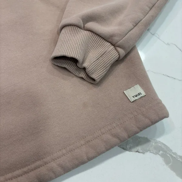 Vuori Sweatshirt Womens Size Large Restore Crewneck Crop Pink Pullover Athletic - Image 3