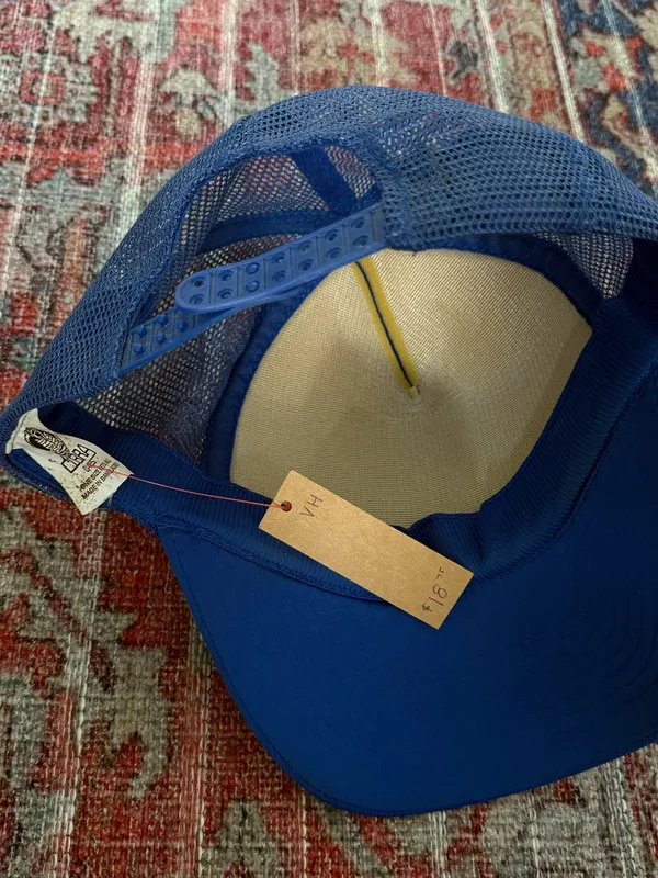 “vintage” nashville trucker hat Blue - Image 4