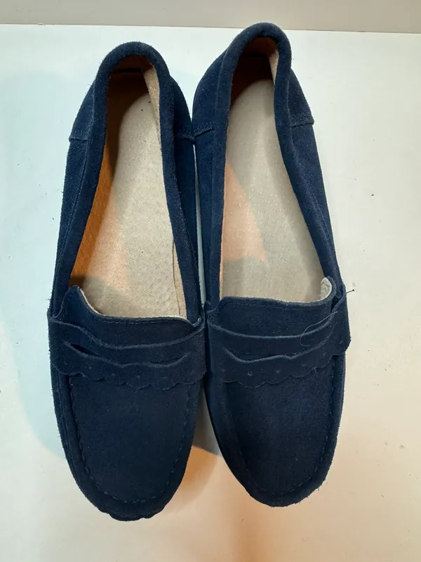 Womens Navy Loafers Size 39 - Image 3