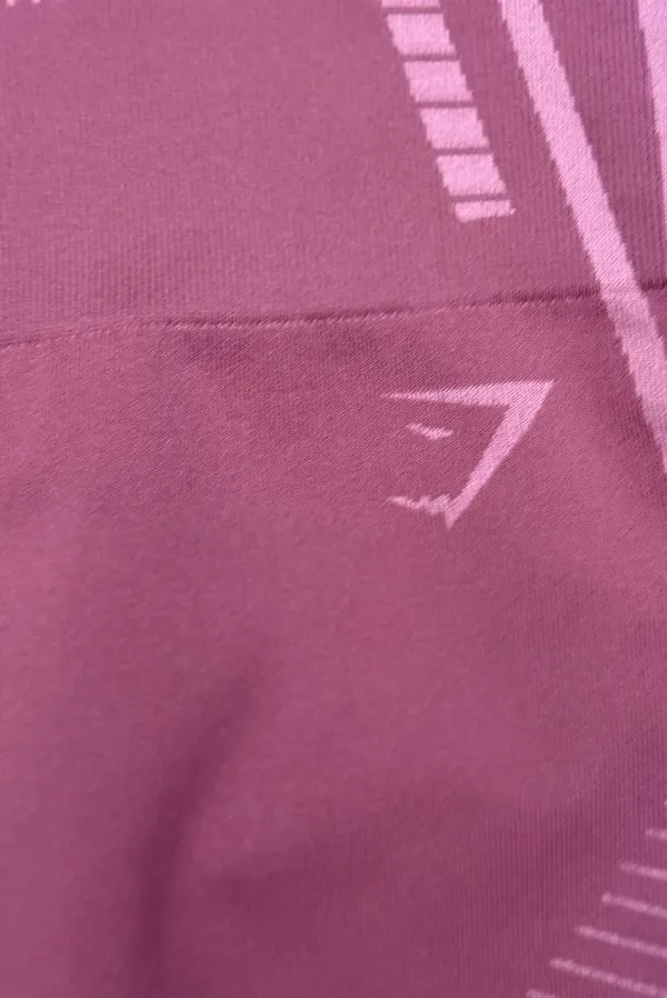 Gymshark Geo Seamless Leggings Rose Pink Red Booty size M - Image 2