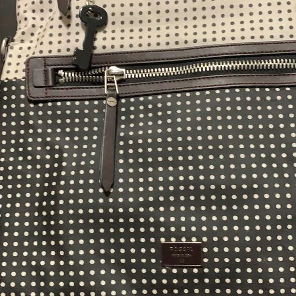 Fossil Canvas Crossbody Bag Polkadot - Image 8