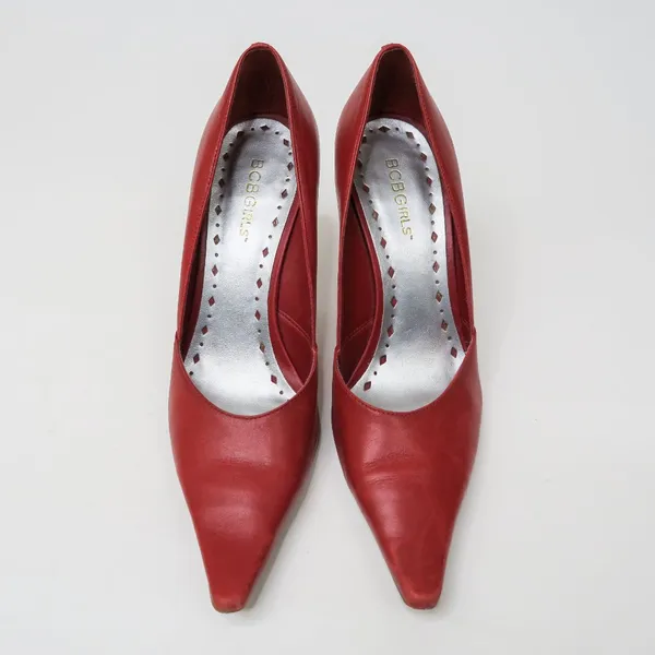 Vintage Y2K BCBGirls Red Pointed Toe Pumps - Image 3