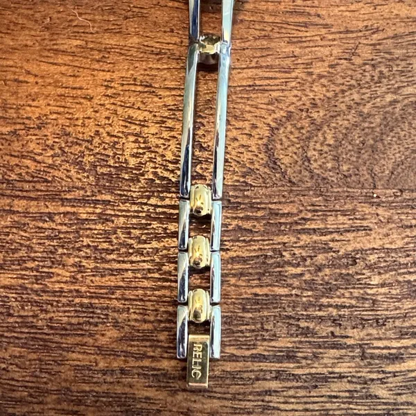 Relic Two-Tone Watch with Red Watch box Box EUC - Image 4