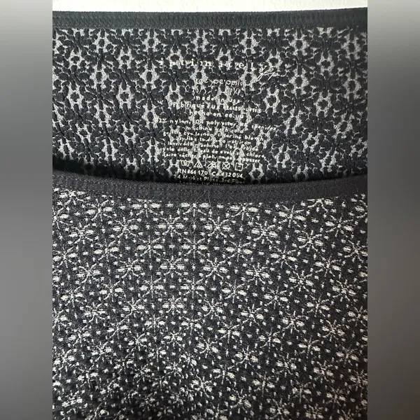 Free‎ People Intimately Black Patterned Knit Crop Top XS/S - Image 5