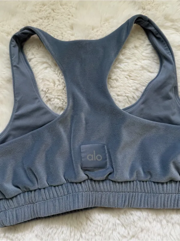 Alo Yoga Velour Set Racerback Bra XS & Lounge Pants XXS - Image 3