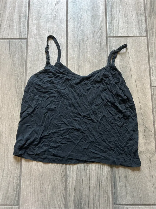 Free People Black Spaghetti Strap Cami - Image 3