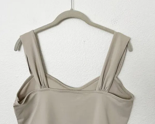 [Abercrombie & Fitch] Nude Light Taupe Soft Sweetheart Crop Tank Top Sz Large L - Image 4
