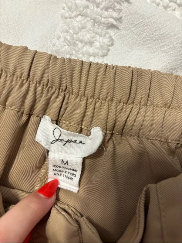 Japna Relaxed Waist Trousers in Camel - Image 2