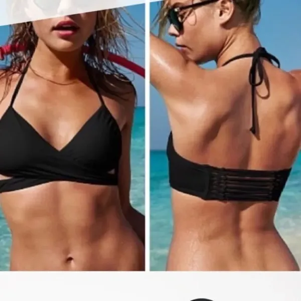 Victoria’s Secret cross cross halter swim top - Image 4