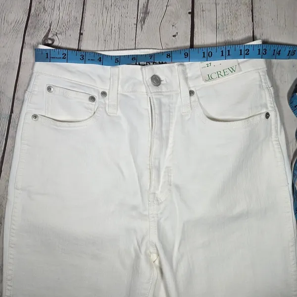 J. Crew Curvy Vintage Slim Straight Jeans White Size 27‎ Style BP494 - Image 14