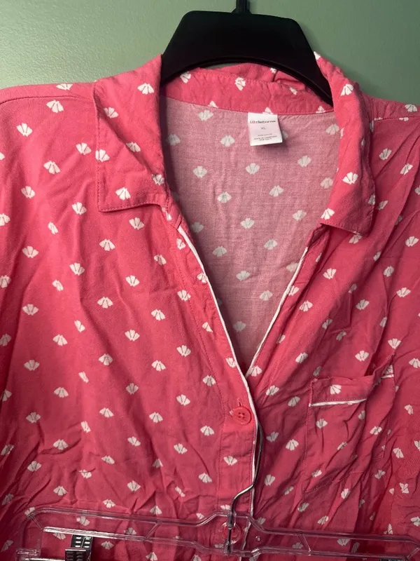 Liz Claiborne Women’s XL Pajama Set Pink Coquette Fairycore Lounge Shorts Set - Image 2