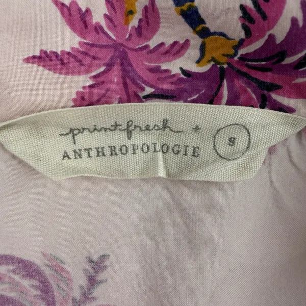 Print Fresh Anthropologie S‎ Small Pajama Top Palm Trees Short Sleeve Pineapples - Image 5