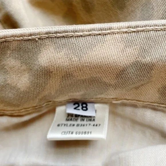 Anthropologie Bella Dahl Tan Cream Leopard Print Low Rise Chino Women’s Size 28 - Image 9