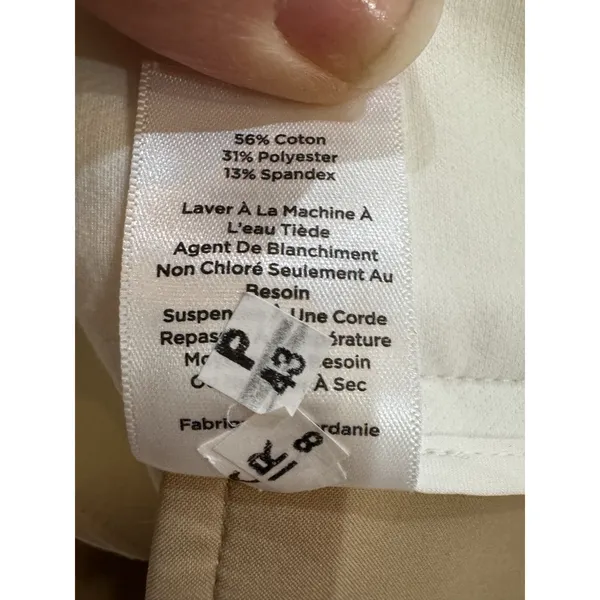 Talbots White Wide Leg Pants Crested Buttons Size 16P Coin Pockets‎ Nautical - Image 10